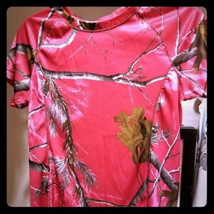 Real tree pink camo top.